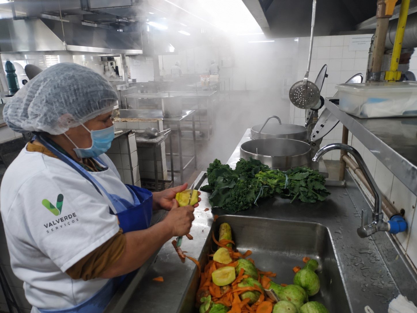 Higienização e preparo de legumes frescos